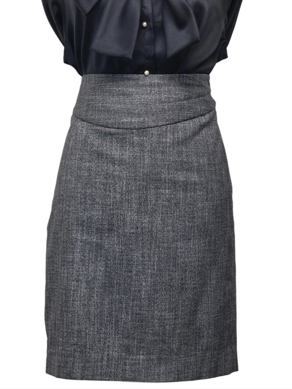 The Limited Charcoal Tweed High-Waist Pencil Skirt Size 6